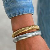 Stretch bangle goud